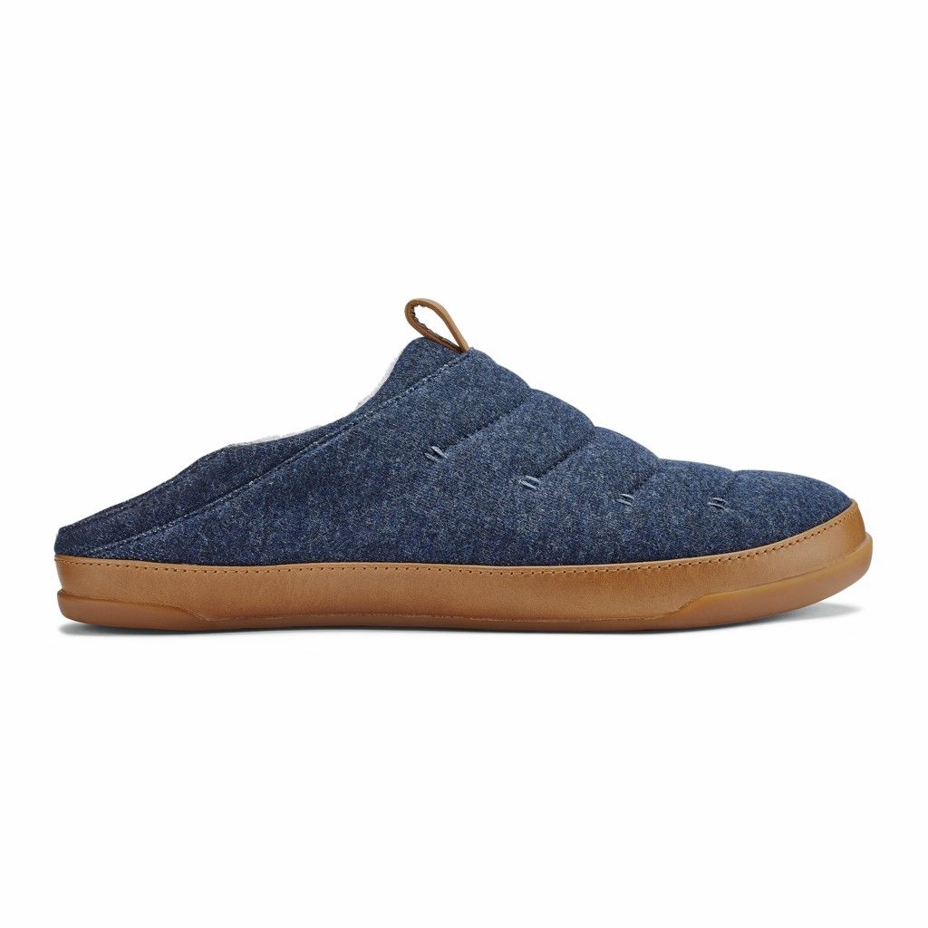 Olukai Men's Mahana Slipper - Trench Blue US728-406